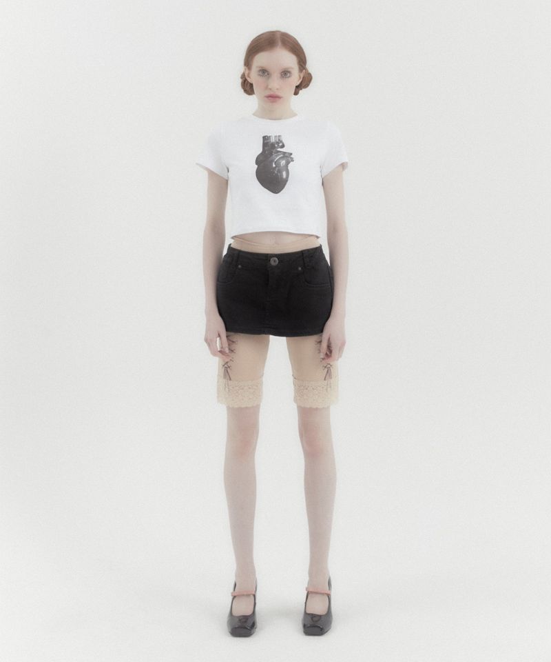 Heart Short Sleeve Tee White