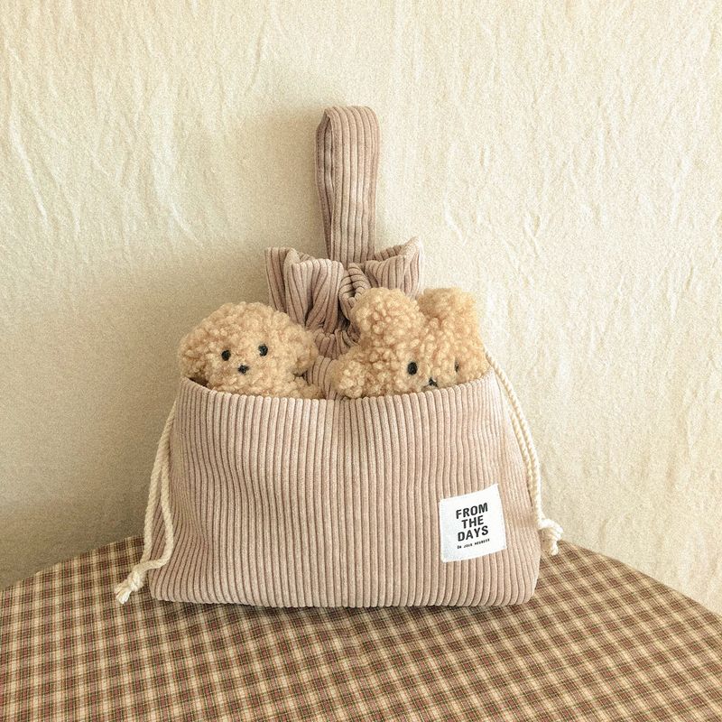 【MADE】Corduroy Pouch Bag - Beige