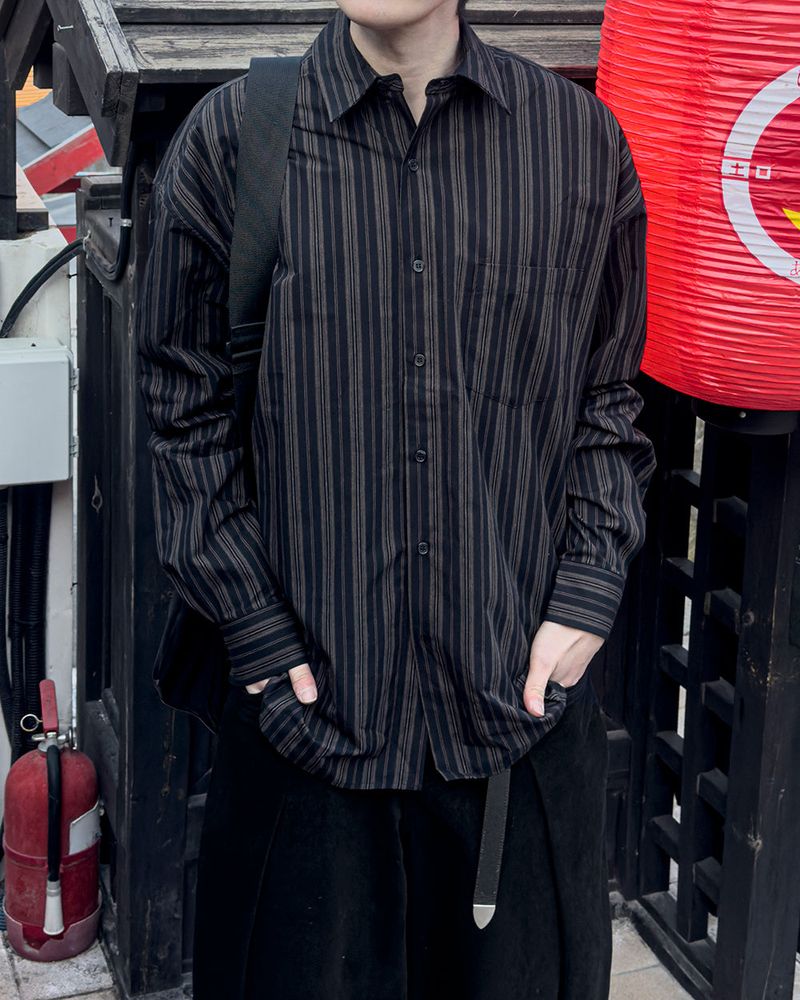 Linear Stripe Over Shirt