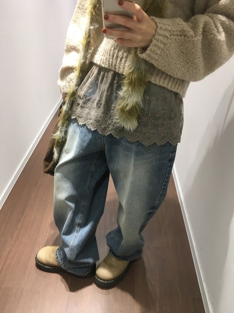 Side pinch sand denim (1color)