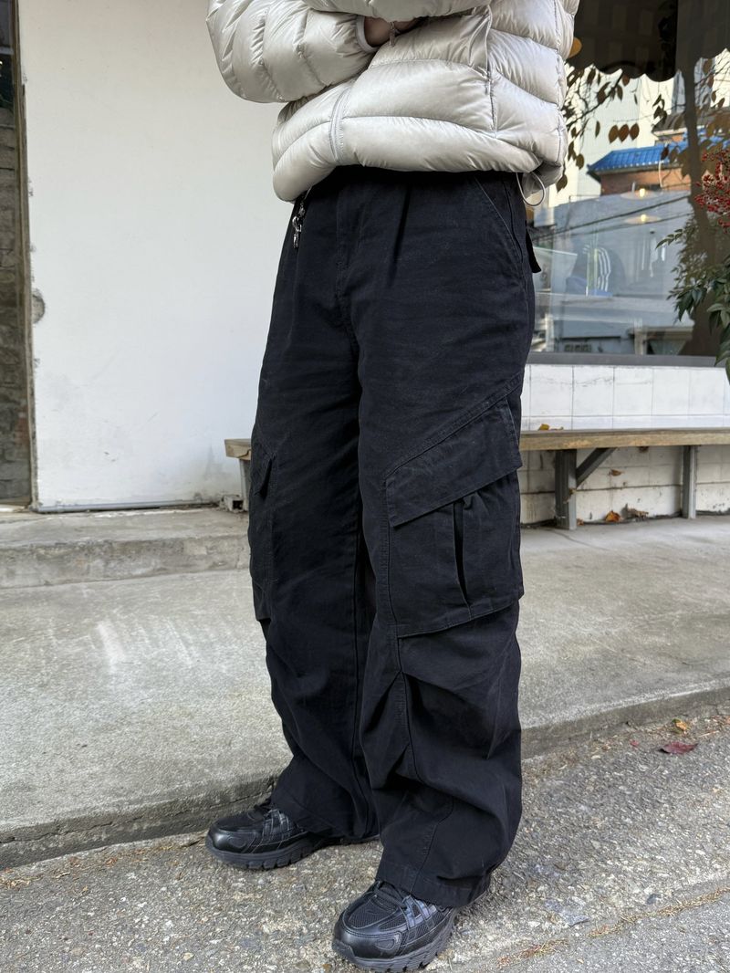 Vintage wave-washed cargo pants