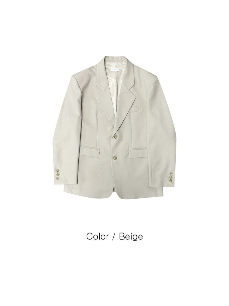 (UNISEX)オータムベーシックオーバーシングルジャケット