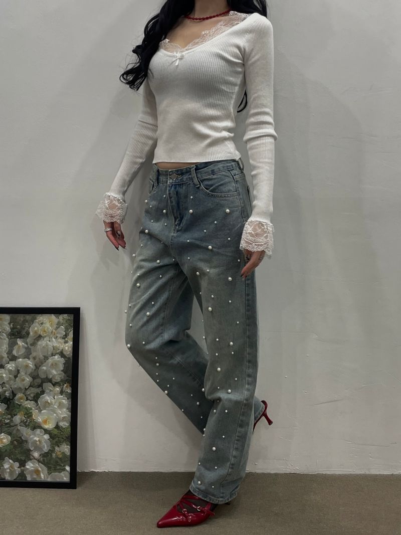 Draff Ribbon Lace T-Shirt