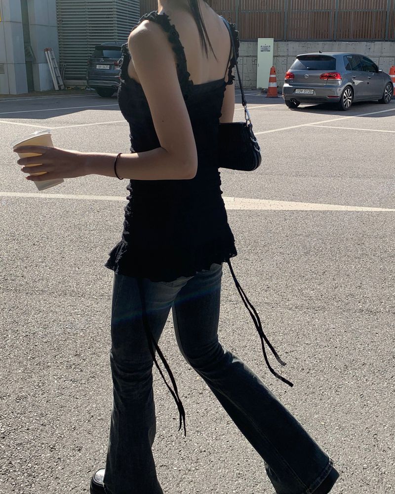 Double line boots cut pants
