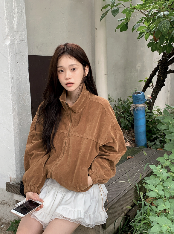 SHOPPERLAND（ショッパーランド）の「#TK スエードジップアップブルゾン (3color)（ジャケット/アウター）」
