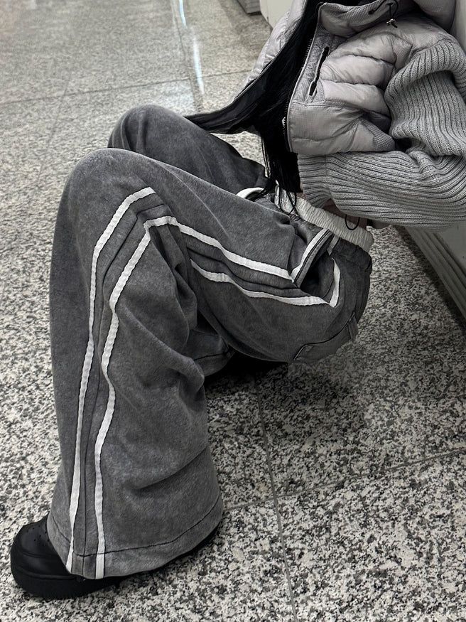 Low Washing Unbalanced Sagging Pants