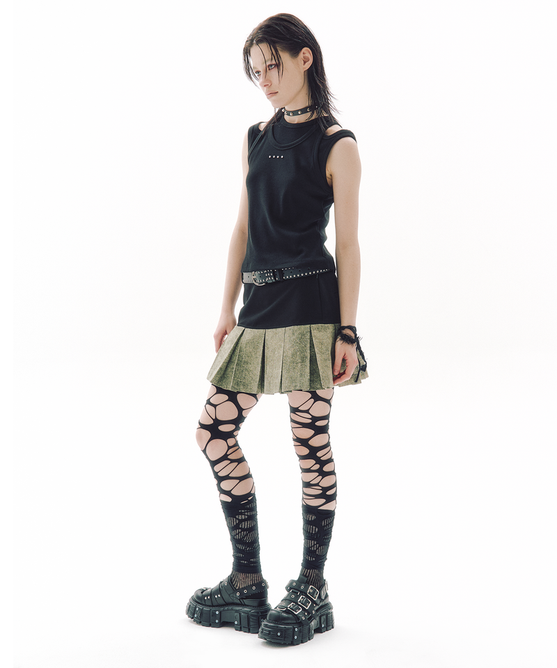 INDUCED OVERLAP SLEEVELESS