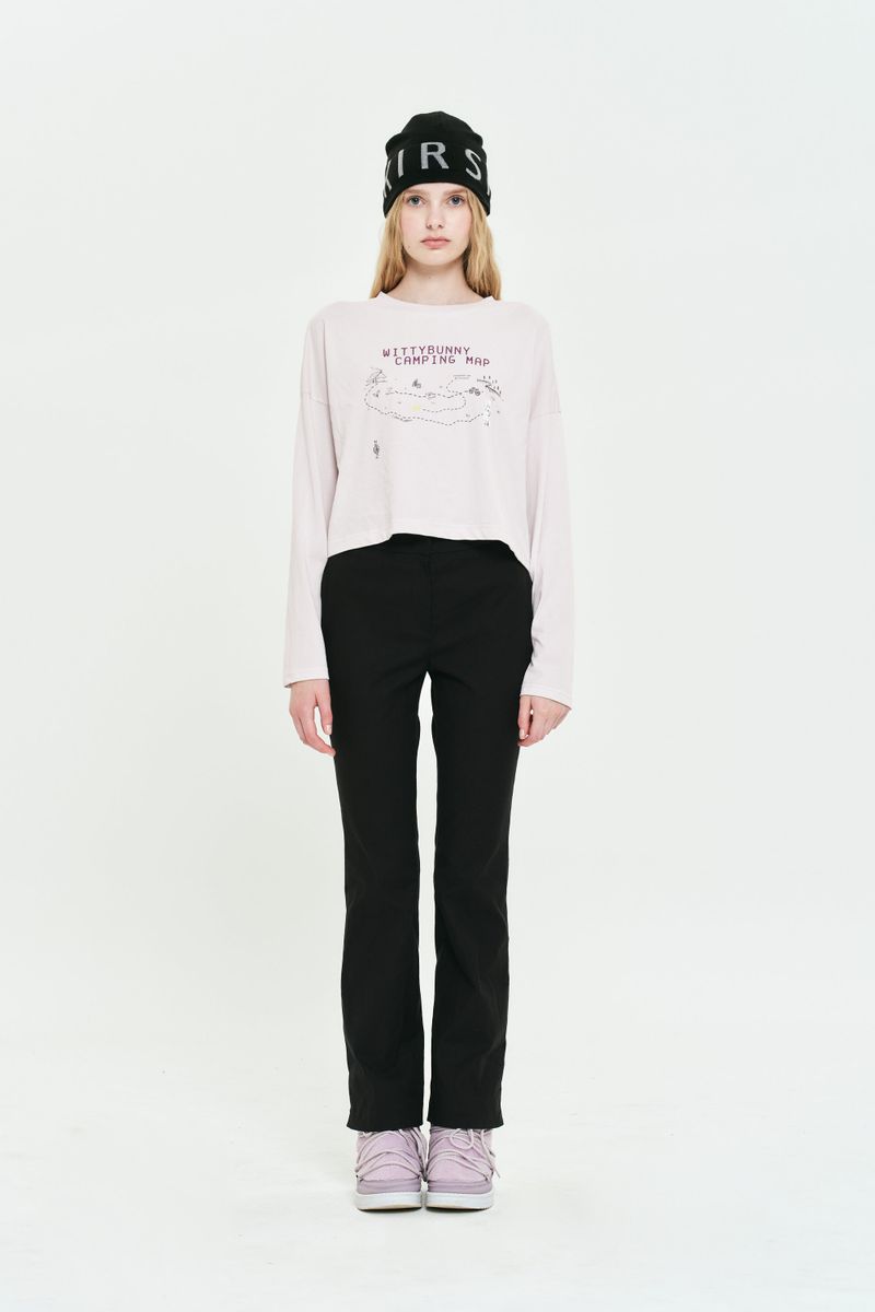 COLLECTION FLEXIBLE BOOTCUT PANTS [BLACK]