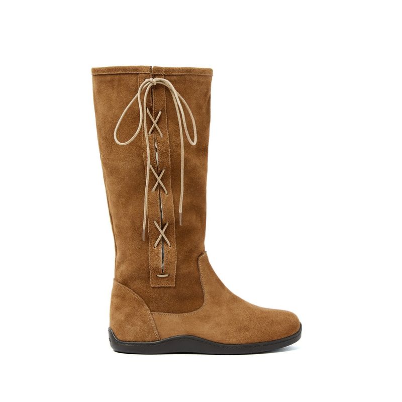 Bow 0010. Ribbon Shearling Boots - 3colors