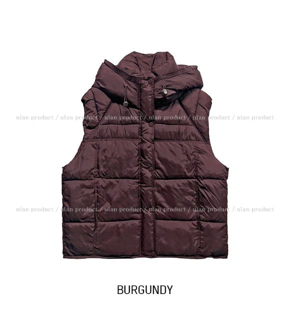 Miley String Hooded Vest Padded