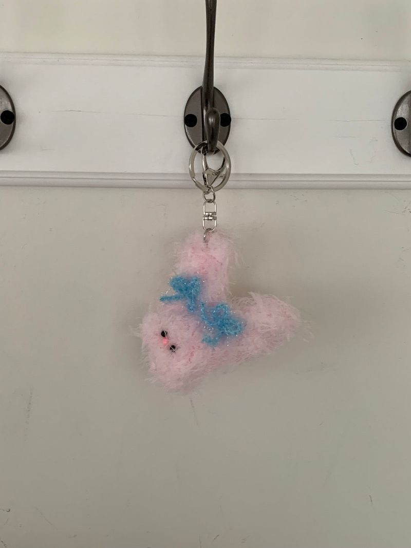 Blue Ribbon Bunny Keyring