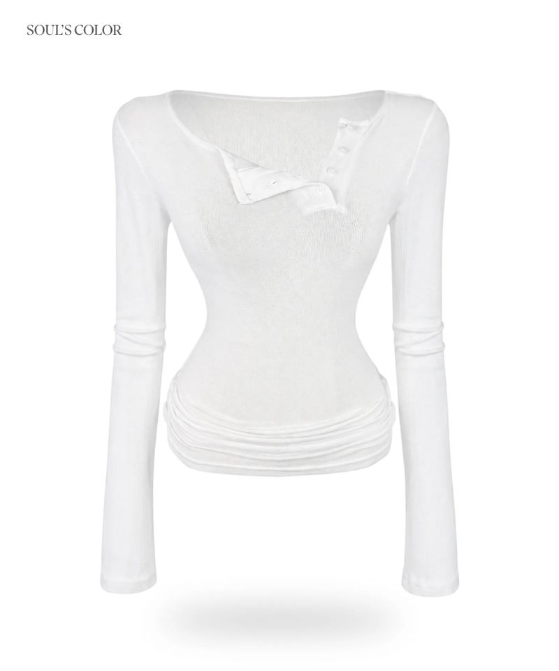 Heidi Button Top (4color)
