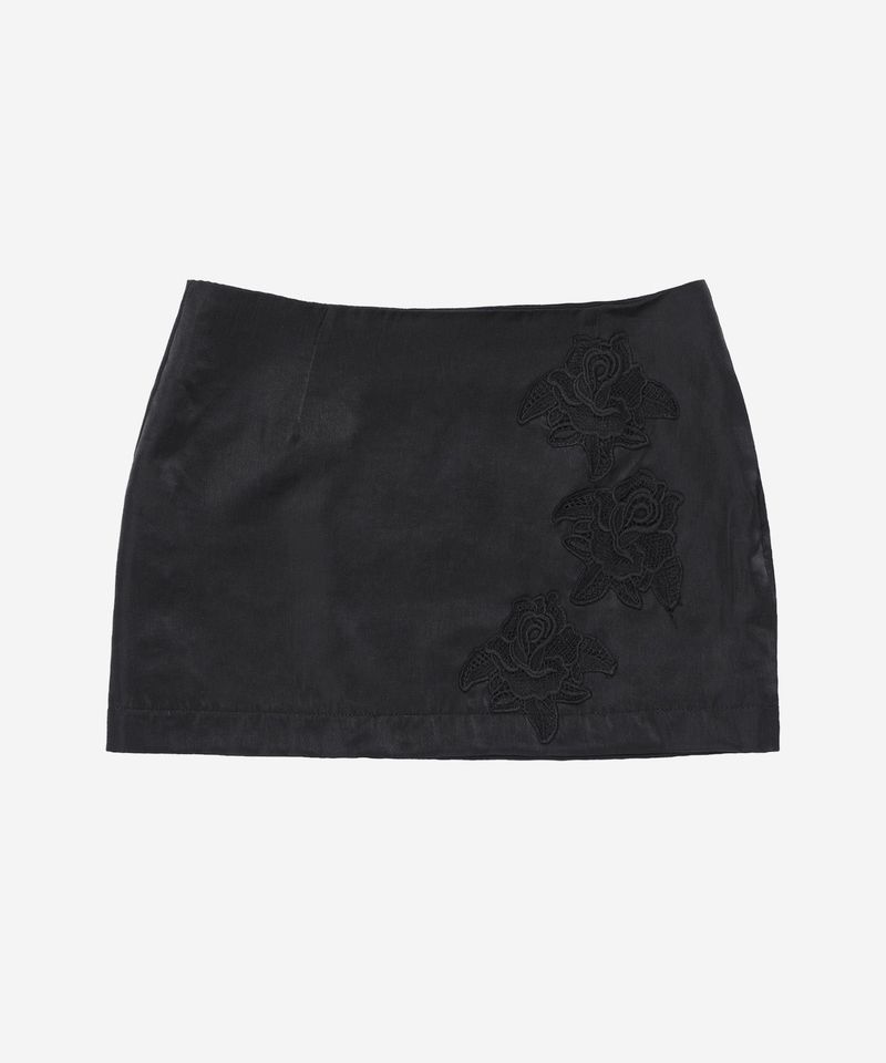 DARLING, YOU ARE BAD（YOU ARE BAD）の「Rose Satin Mini Skirt #Black（Skirts）」