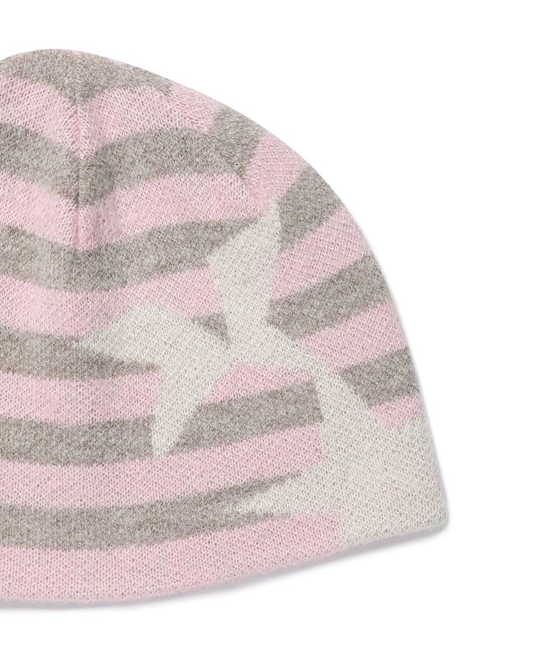 STRIPED TWIN STAR BEANIE PINK(CV2GFUAB30A)