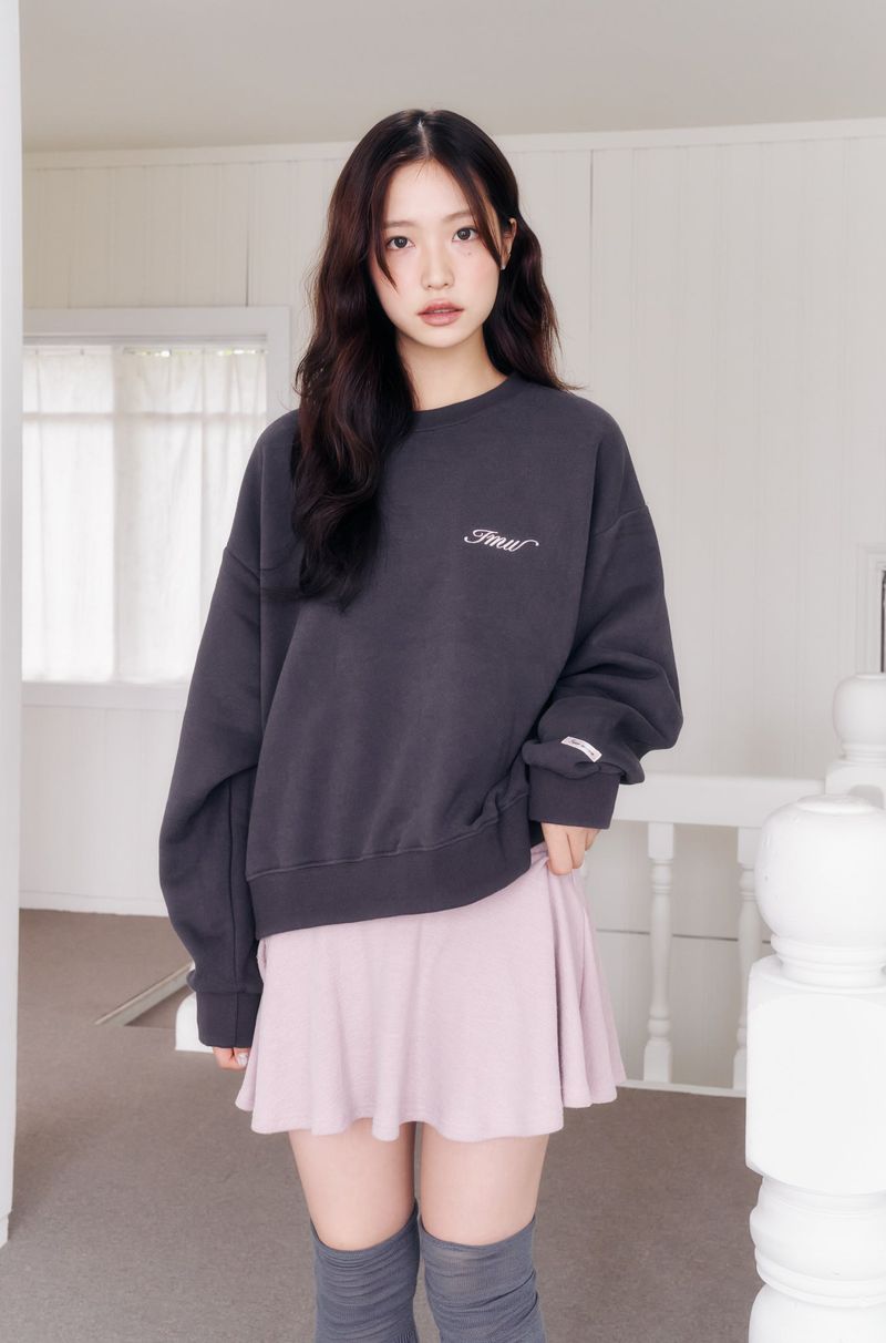 Knit mini flare skirt (PINK)
