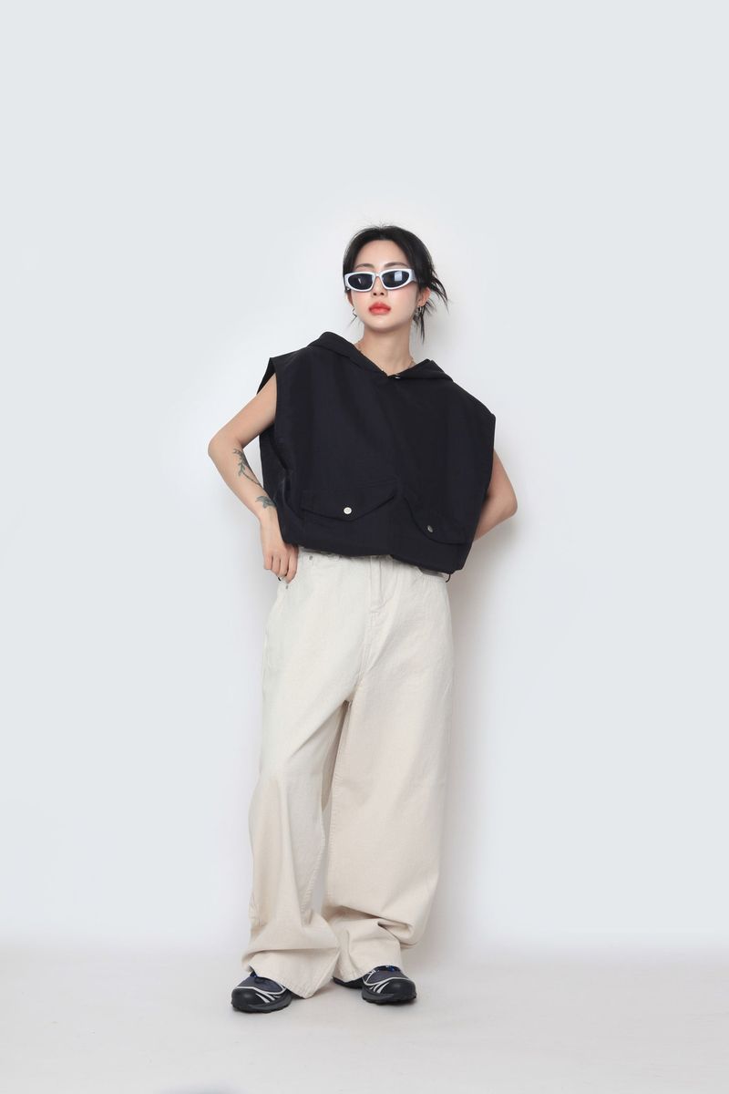 WASHIHO hooded pocket vest