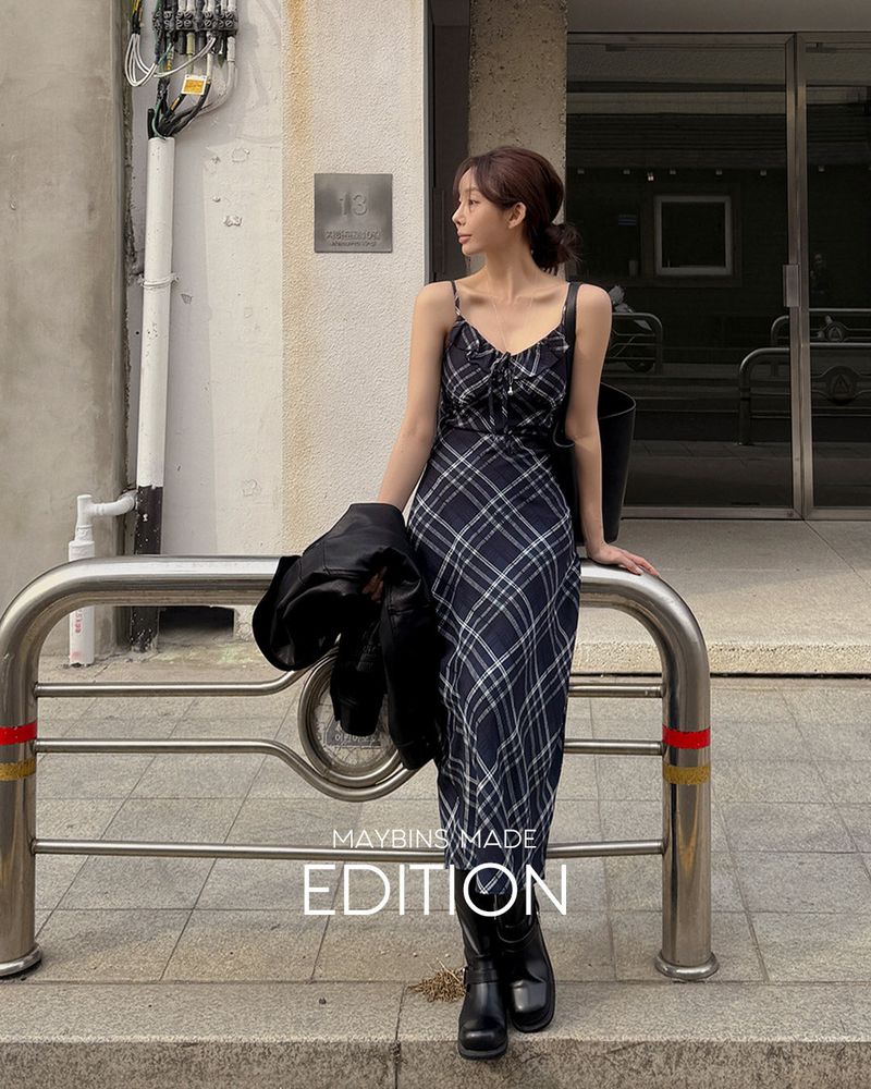MAYBINS（メイビンス）の「[MADE] Rel check bustier long dress（Dresses）」