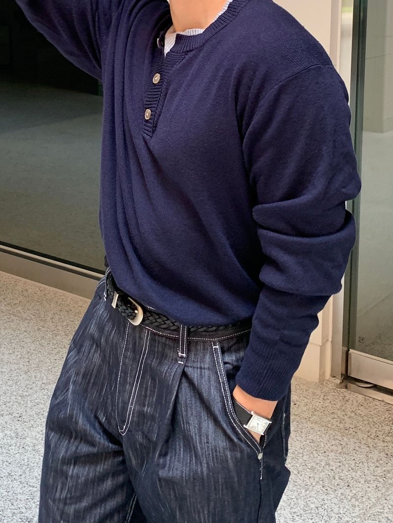Coloring non-layered round knitwear