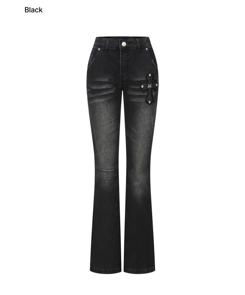 MUCENT（ムセント）の「CAIRO CROSS PATCH DENIM BOOTCUT（Pants）」
