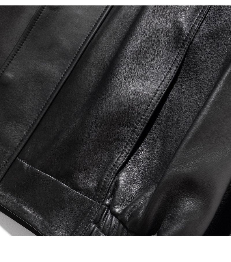 LAMSKIN OVERFIT BOMBER JACKET