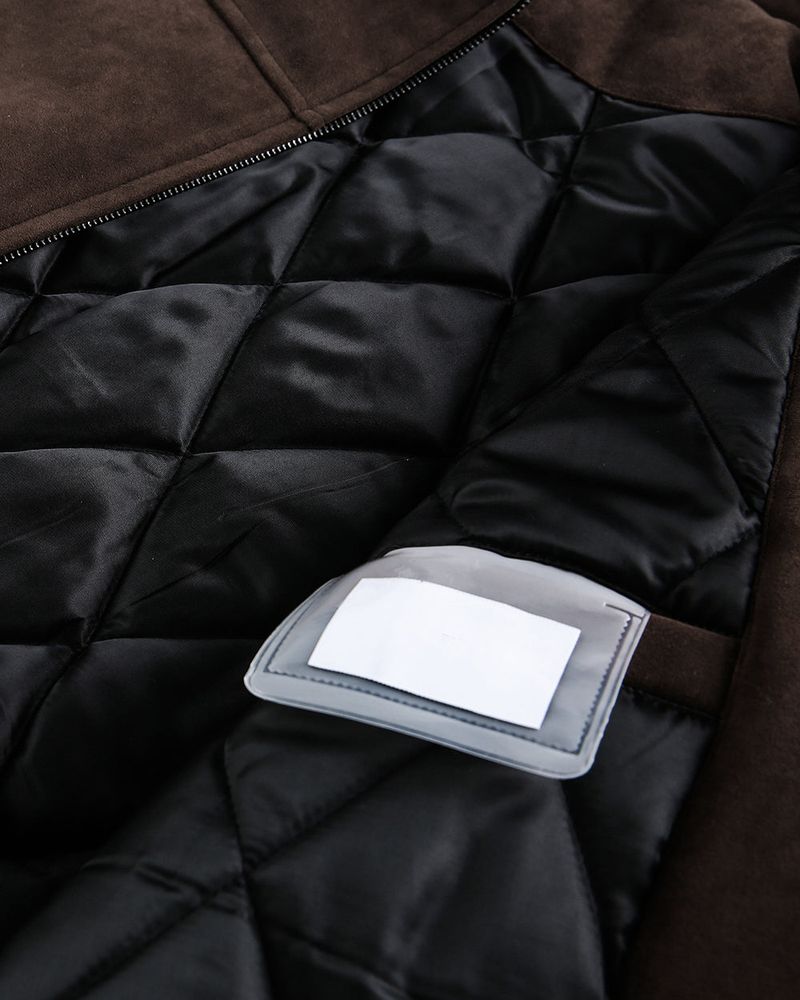 Luna suede padding jacket