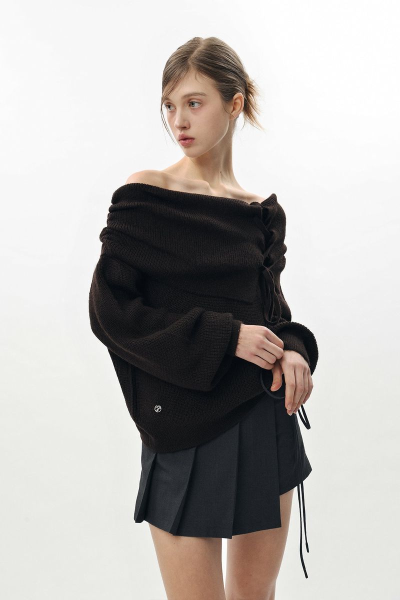 PAIN OR PLEASURE（ペインオアプレジャー）の「KAREN CORSET KNIT deep brown（Tops）」