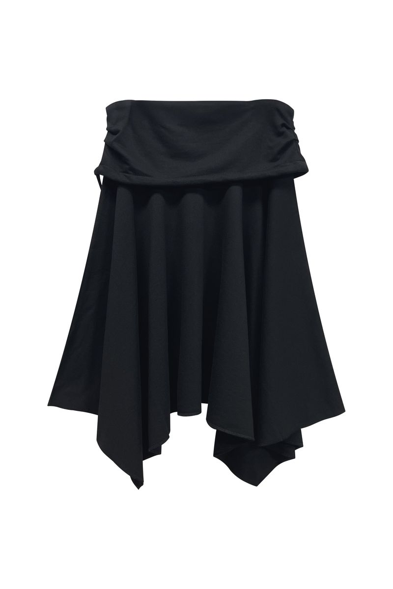 SILENT MIRAGE SWEAT SKIRT / BLACK