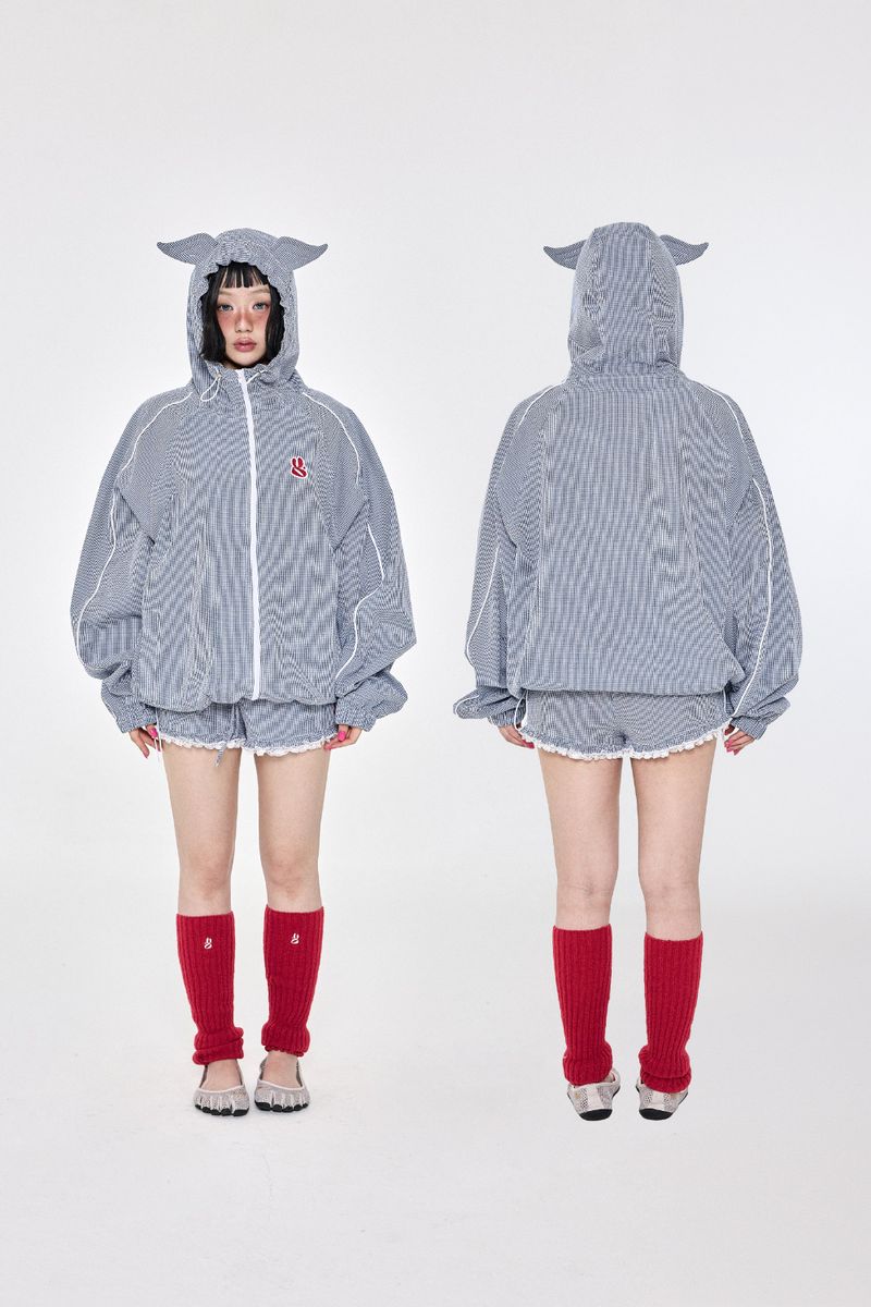 チェックショーツ Navy