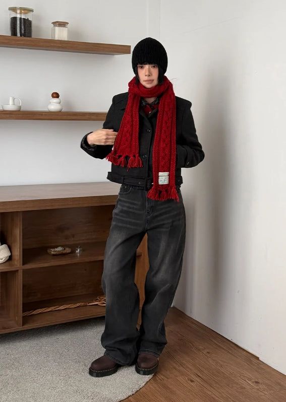 (WOOL) LABEL CABLE MUFFLER