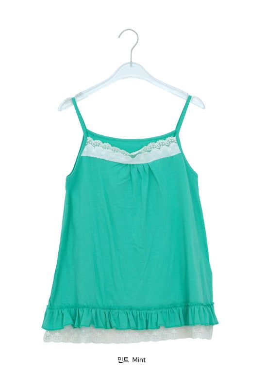 Severine Lace Color Layered Strap Sleeveless