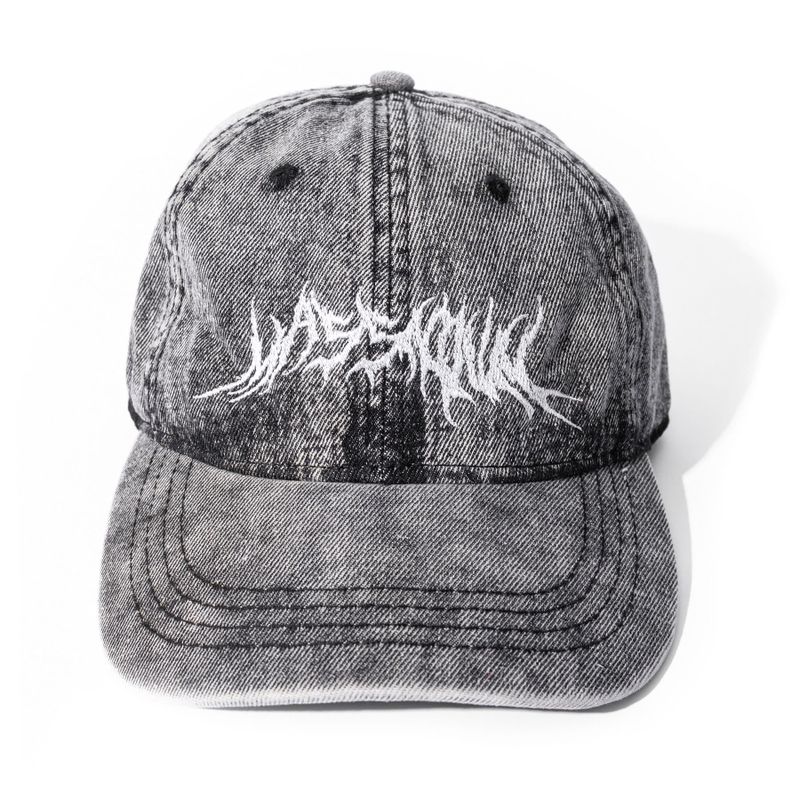 MASSNOUN(マスノウン)の「MASSMETAL LOGO WASHED DYING BALL CAP MSFAC003-BW(Hats)」
