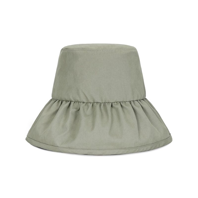Metal Tip Shirring Bucket Hat / Khaki