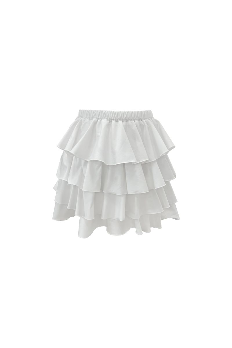 VIVA FRILL TOP SKIRT / WHITE