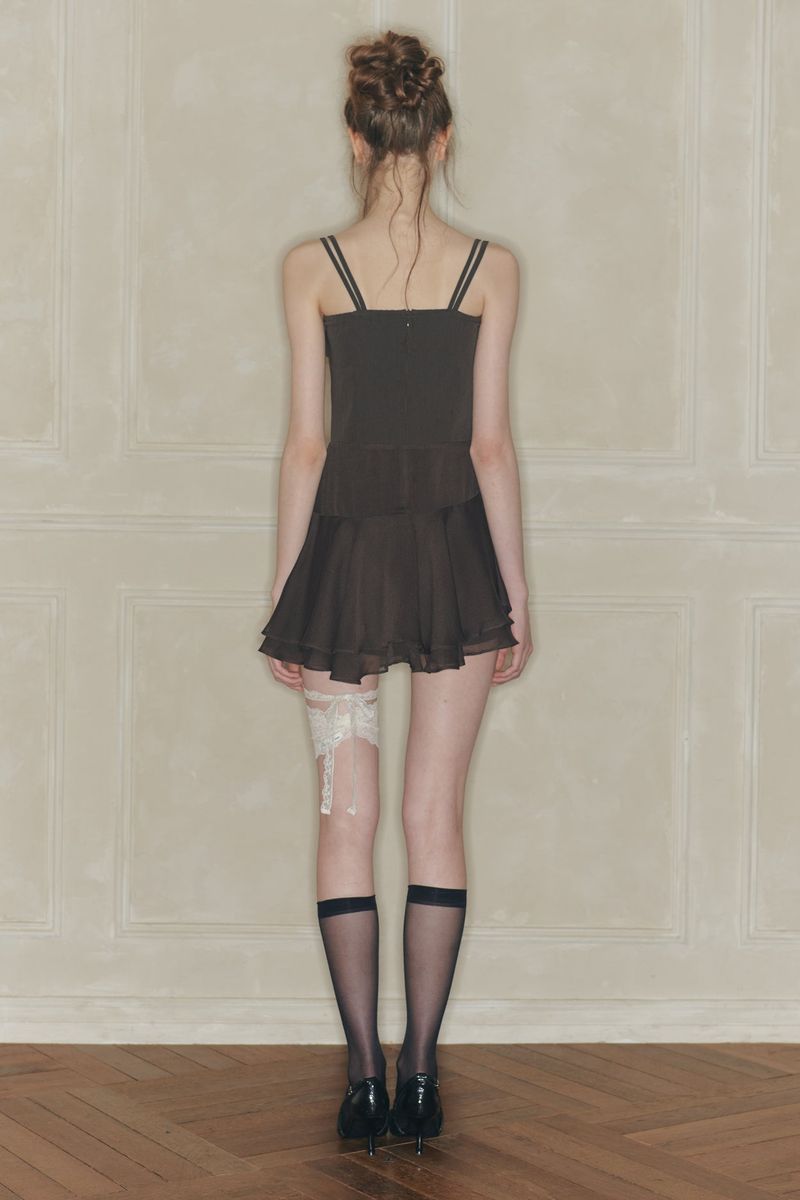 HEART RIBBON DRESS brown