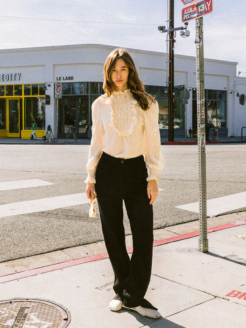 Frill Smocks blouse