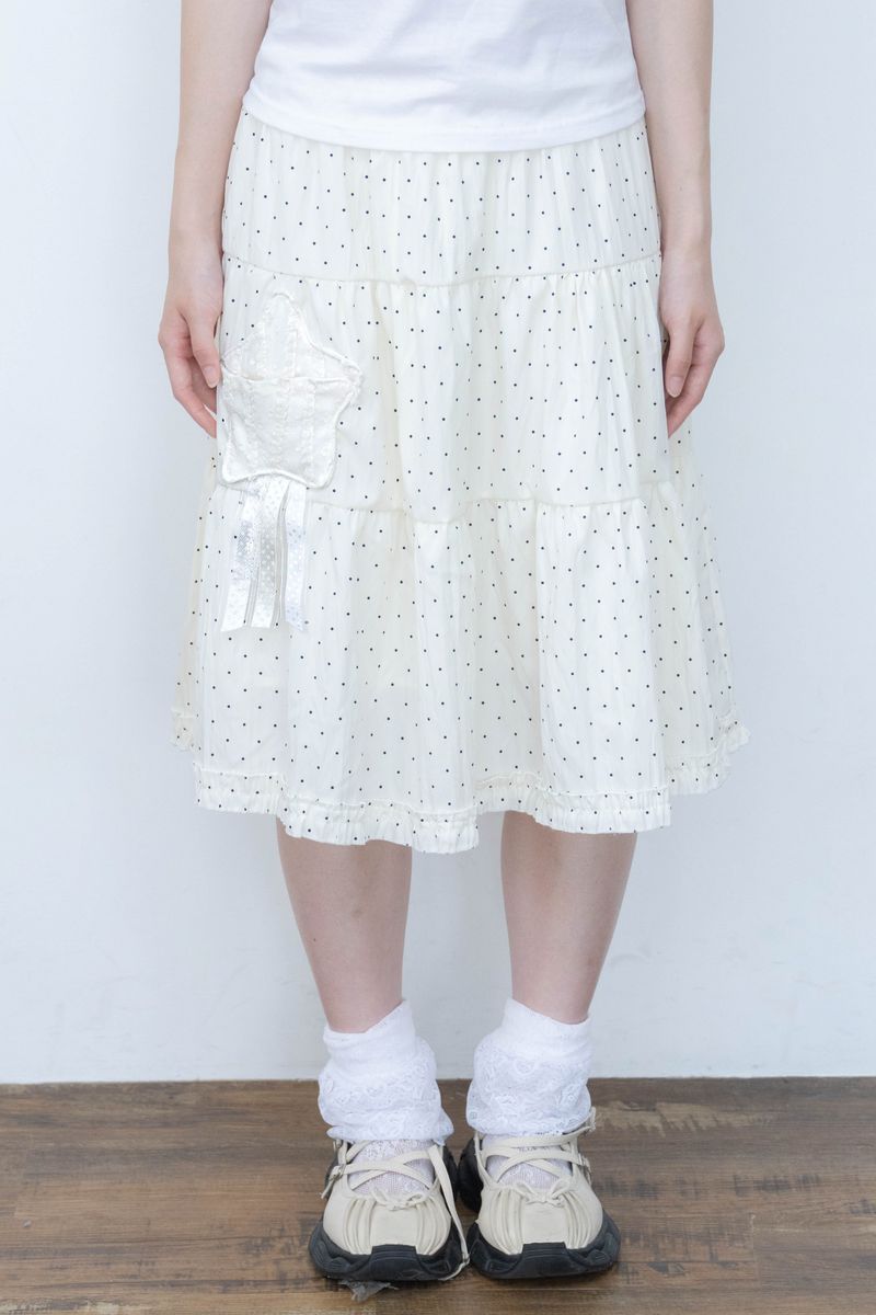 LITALMUTE（リタルミュート）の「ロゼットポケットスカート(cream)（スカート）」