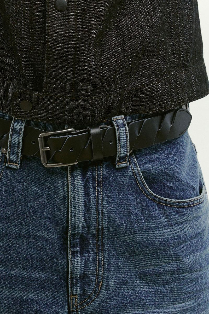Cut-Off Full Grain Leather Belt (Black)