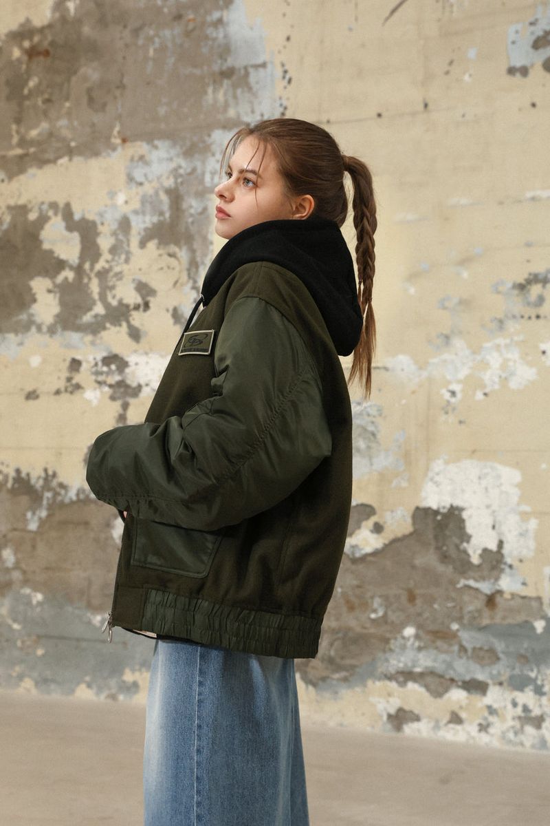 OVERSIZED FIT SHIRRING MA-1 JACKET