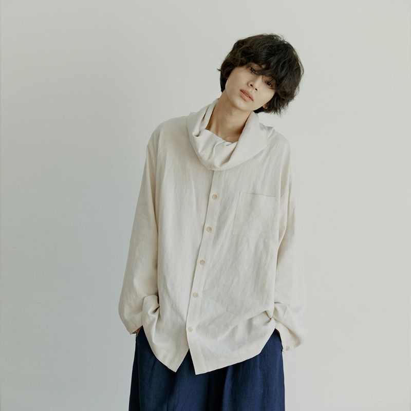 malen（マレン）の「unisex muffler shirts beige（Tops）」