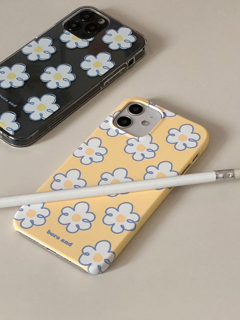 Blue flower glossy hard case (iphone case)