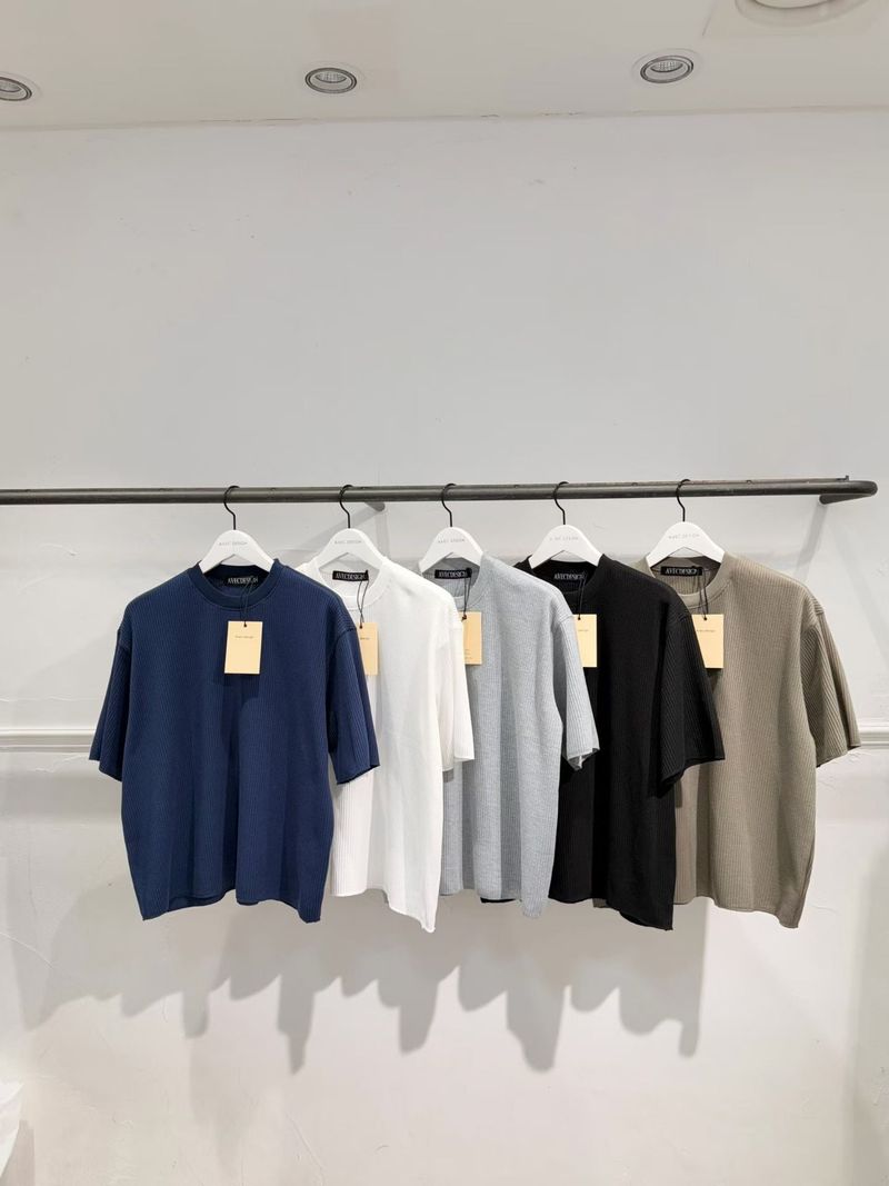 Textured Rib Short Sleeve Tee