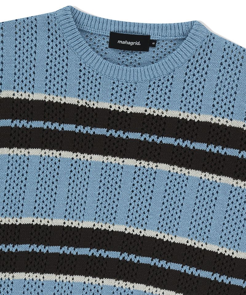 MESH STRIPE KNIT