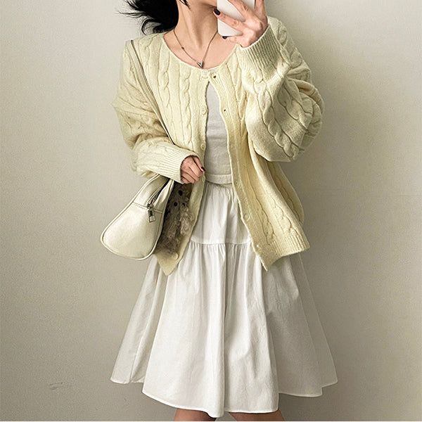 Keomidi incision flared skirt