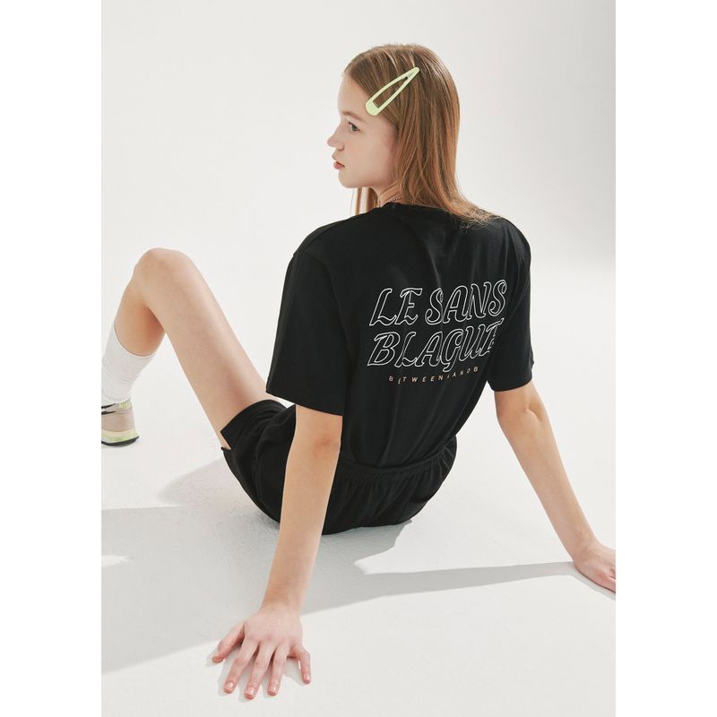 Between A and B（ビットウィーンエーアンドビー）の「L.S.B PRINT T-SHIRT_BLACK（Tops）」