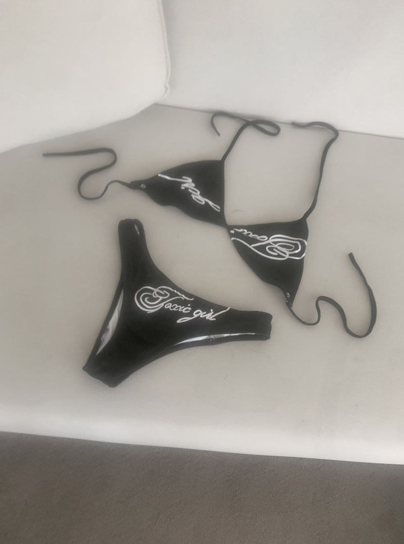 Balloon lettering Strap Bikini