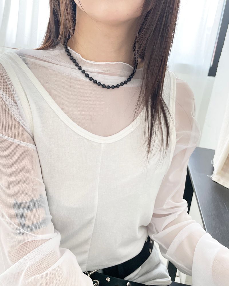 Knotted Onyx Stone Necklace