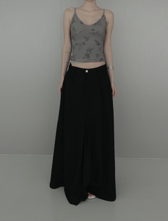 Lumar Inverted Pleated Long Skirt