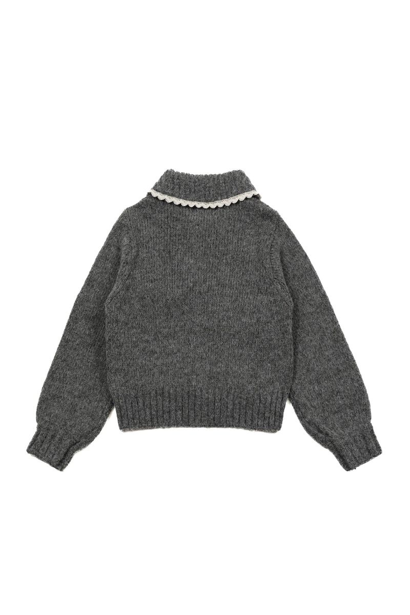 Anna Wool Collar Knit [Gray]