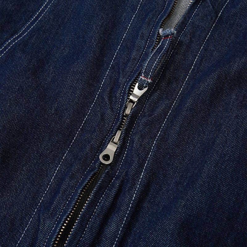 Arc panel denim blouson / Indigo