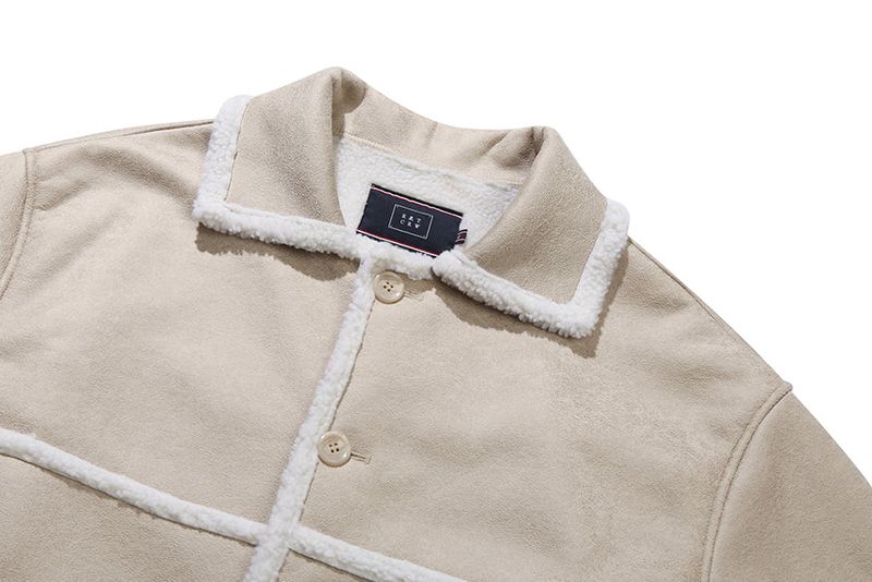 MINIMAL MOUTON JACKET_OATMEAL